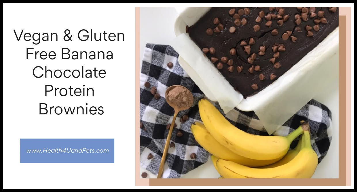 Vegan And Gluten Free Banana Chocolate Protein Brownies