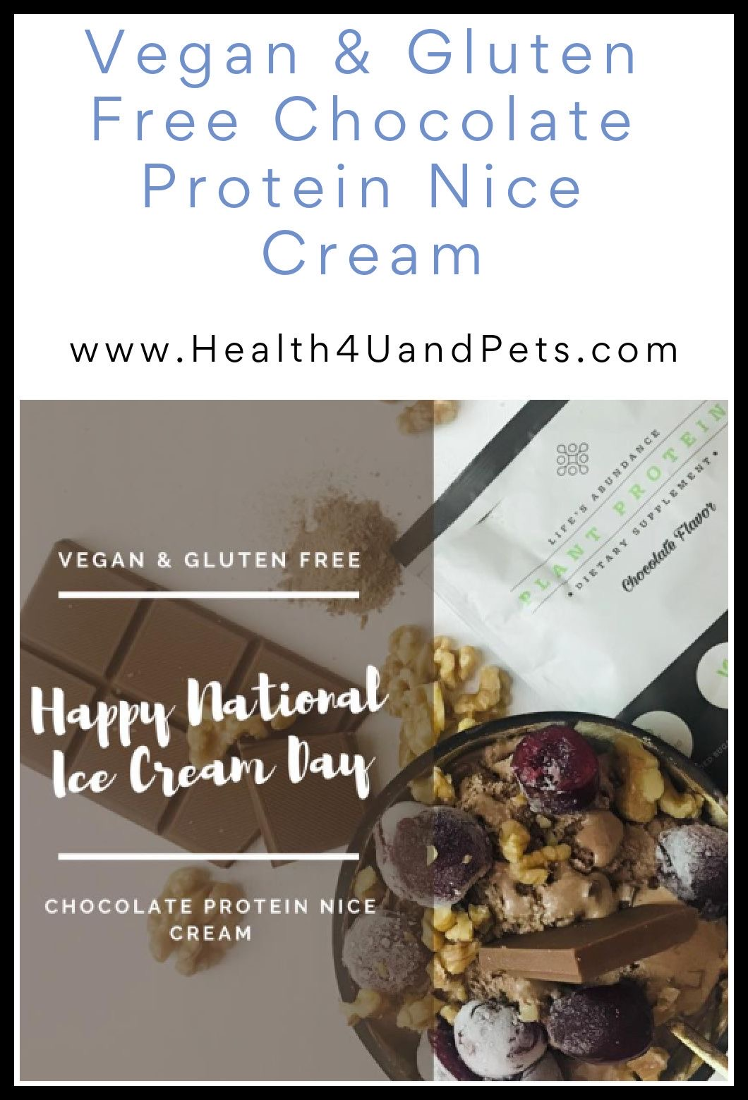 Vegan And Gluten Free Chocolate Protein Nice Ice Cream